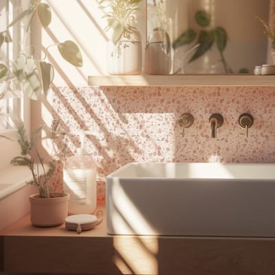Dailygoody - Tegelstickers - Roze Terrazzo - Zelfklevend - 15x15 cm - Badkamer en Keuken - Eenvoudig aan te brengen - 25 stuks