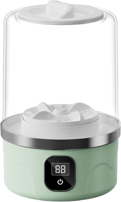 Kleine Wasmachine - Compacte Wasmachine - Reizen Studenten - Draadloos Oplaadbaar - 13x13x13 cm