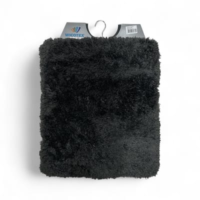 Wicotex - Bidetmat - WC mat - Toiletmat Bergen Antraciet - Badmat - Antislip onderkant - Afmeting 50x60cm - Fluffy zacht