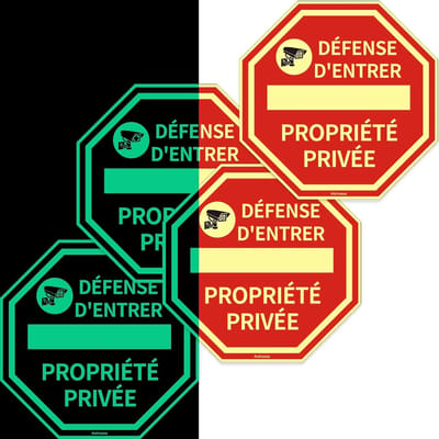 Bewakingsstickers Privé Eigendom - Waarschuwingsborden Camerabewaking - Duidelijke Signalering - Zelfklevend en Duurzaam - 20x20 cm - Zwart Wit