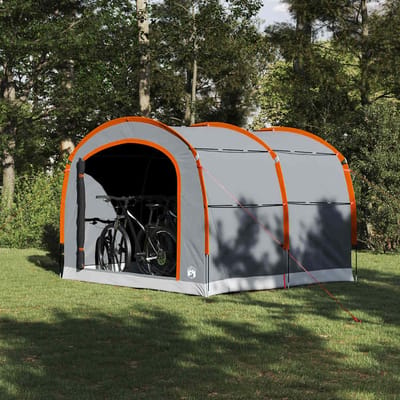 vidaXL Tent 268 x 240 x 191 cm Waterdicht Grijs en oranje Polyester