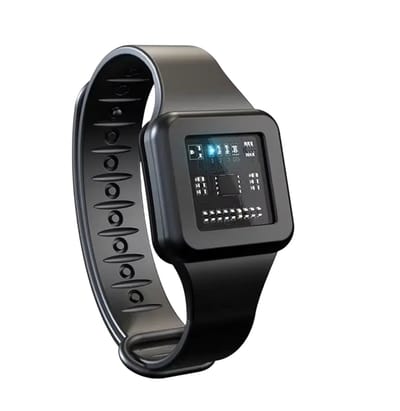 Anti-Muggen Horloge – Oplaadbare Ultrasone Insectenwerende Armband voor Volwassenen & Kinderen, Muggenbestrijding USB Horloge - Zwart