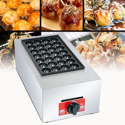 Mini Poffertjespan - Gas Wafelmaker - Snelle Snacks Maken - Snelle Gelijkmatige Verhitting - 28+28 Gaten - Zilver