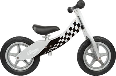 Small Foot Race Loopfiets - Loopfiets - Unisex - Wit;Zwart - 12