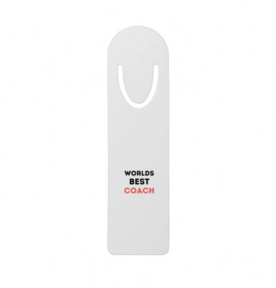 Hacebo® - worlds best coach metalen boekenlegger - Coach - de beste coach - sport - verjaardagscadeau - verjaardag - cadeau - cadeautje voor coach - coach artikelen - kado - geschenk - gift Bladwijzer boekenleggers - 12.7 cm x 3.2cm