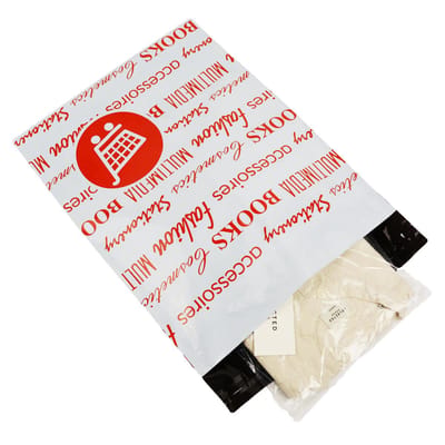 20 stuks | Verzendzakken | Rood dessin | 350 x 450 mm | 50 micron (webshop)