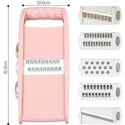 5 in 1 Multifunctionele Uiensnijder Groentesnijder Voedsel Mandoline Snijmachine Groente Dobbelsteensnijder Snijder Hakmolen Keuken white