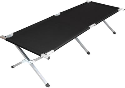 XXL Opklapbed 190 x 64 cm - Stevig Veldbed tot 100 kg - Geschikt voor Camping, Festival en Reizen