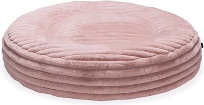 Designed by Lotte Reza - Hondenkussen - Dikke ribstof - Rond - Roze - 95x95x20 cm