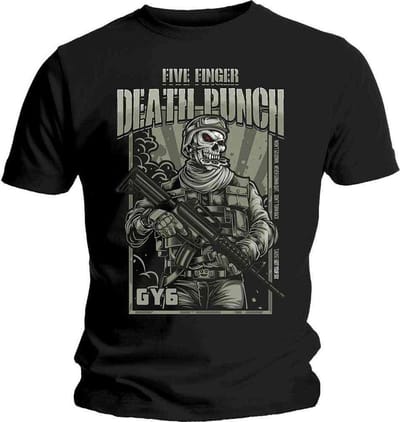 Five Finger Death Punch - War Soldier Heren T-shirt - S - Zwart