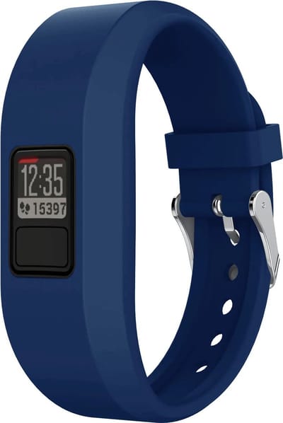 Strap-it Siliconen bandje - geschikt voor Garmin Vivofit 3 & Vivofit jr junior 1/2 - donkerblauw