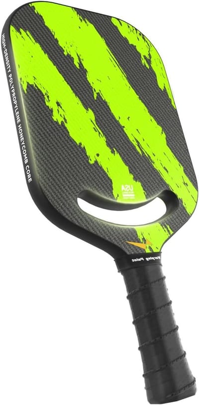 Pickleball Racket - Padel Racket Sport Racket - Krachtige Slagen - Aero-keel Ontwerp - 16mm - Zwart