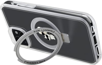 Karl Lagerfeld KLHMP15MHMRSKCH iPhone 15 Plus / 14 Plus 6.7" white/white hardcase Ring Stand Karl&Choupette MagSafe