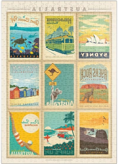 Legpuzzel Australië - Poster Puzzel - Ontspannen Tijdverdrijf - Hoge Resolutie Print - 500 Stukjes - Multi