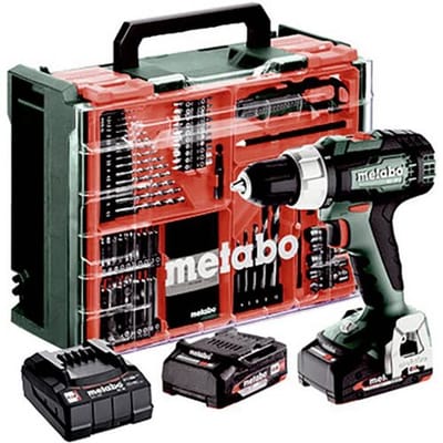 Metabo BS 18 L Set 614051710 Accu-schroefboormachine 18 V 2 Ah Li-ion Brushless, Incl. 2 accus, Incl. koffer, Incl. lader, Incl. accessoires