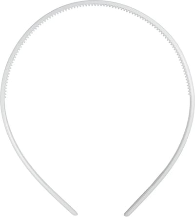 CC Plastic Haarbanden 8 mm Wit 5 stuks