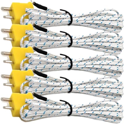 5-delige K-type thermoelement temperatuur sensor set met 3 meter kabel, meetbereik -50~350°C, nauwkeurige temperatuurmeting en thermokoppel verbinding