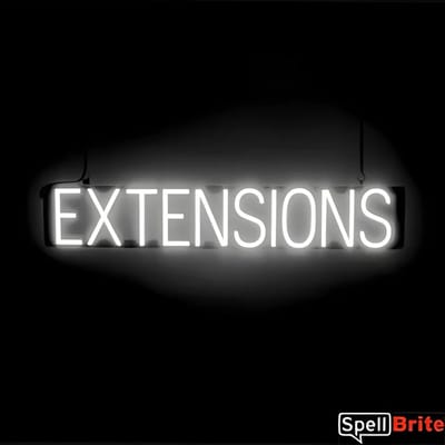 EXTENSIONS - Lichtreclame Neon LED bord verlicht | SpellBrite | 91 x 16 cm | 6 Dimstanden - 8 Lichtanimaties | Reclamebord neon verlichting