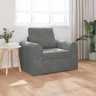 vidaXL - Slaapbank - Donkergrijs - 98 - x - 71 - x - 83 - cm - Fluweel