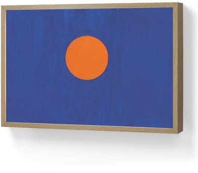 Wandlamp 60x40 cm - Oplaadbaar - Vorm - Rond - Minimalistisch - Blauw - Wandlampen binnen woonkamer - Slaapkamer lamp - Decoratieve nachtlamp - Vloerlamp draadloos