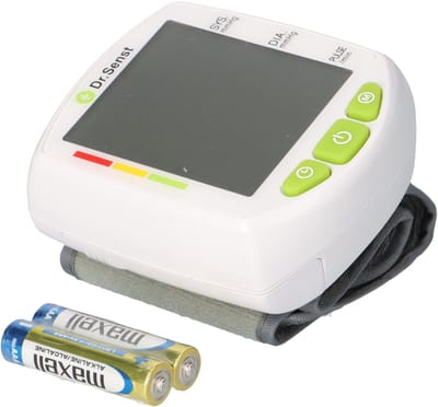 Dr. Senst BP880W Polsbloeddrukmeter | Volautomatisch Bloeddruk‑ & Hartslagmeter met Arrhythmie‑Detectie & WHO‑Indicatie | Groot Display & 2×120 Geheugen