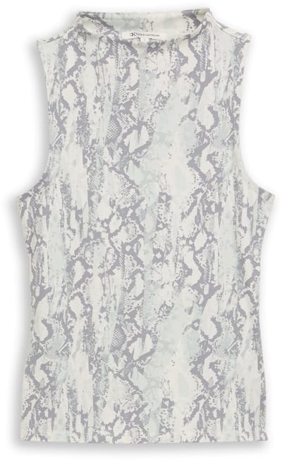 Tom Tailor Denim - Slim fit top met slangenprint - Maat L - faded snake print