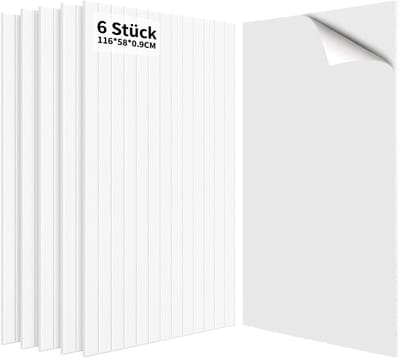 Dailygoods- Akoestische Panelen Zelfklevend 6 Stuks - 116x58x0,9cm - Geluidsisolatie - Wanddecoratie - Geluidsabsorptie - Thuisstudio - Geluidsabsorberende Panelen