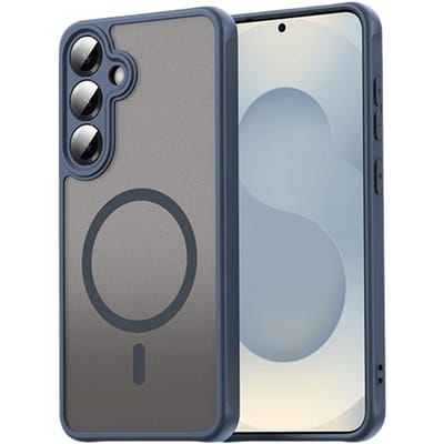 CaseBody Samsung A56 Slim Anti-Shock MagSafe Hoesje Blauw