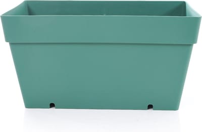 2st Elegante Mansion drainage Bloembak groen kruidenbak 30x17 cm plantenbak bloempotten rechthoek