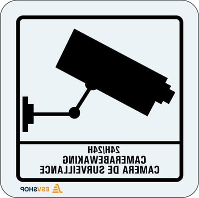 Raamsticker camerabewaking NL & FRA 100 x 100 mm