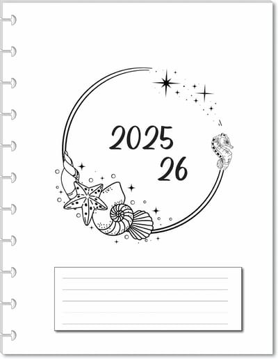 Maandelijkse Kalendervullingen - Losbladige Inzetstukken - Planner Organisatie - 18 Maanden Dekking - Letterformaat 8.5x11 - Oceaan