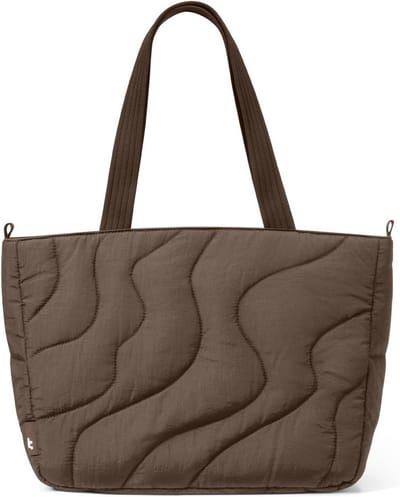 Laptoptas Puffer - Schoudertas Dames - Veilig Vervoer - Gemaakt van Gerecycled Materiaal - 42.5 cm - Geel