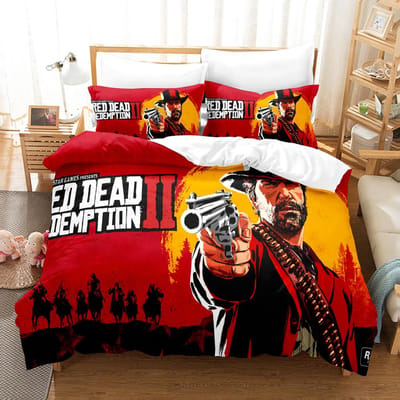 3D Print Spel Red Dead Redemption 2 3 Delige Beddengoed Collecties Dekbedovertrek Collectie Met Kussensloop Twin Full Queen King Beddengoed Met Beddengoed AU Single 145x210cm