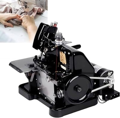 Naaimachine Stevig Frame - Overlockmachine Industriële - Zomen Kleding Stoffen - 3000 Steken Per Minuut - 13.5 kg Gewicht - Zwart