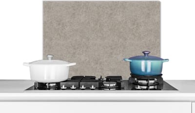 Spatscherm keuken 60x40 cm - Kookplaat achterwand Patroon - Beton print - Grijs - Muurbeschermer - Spatwand fornuis - Hoogwaardig aluminium