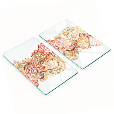 Multifunctionele decoratieve glazen snijplanken voor keukendecoratie 2x30x52 cm