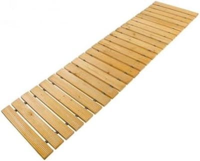 Houten Tuinpad - Loopbrug Buiten - Evenementen Organiseren - Weerbestendig Antislip - 90 cm Breed - Natuurlijk Hout