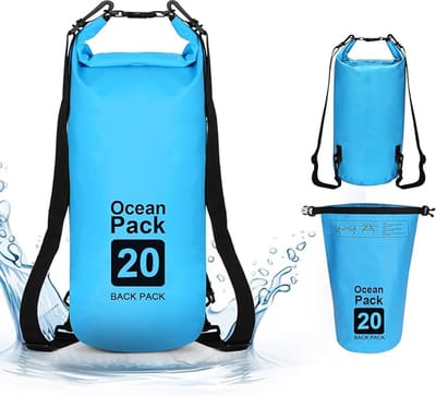 Famanu – Waterdichte dry bag rugzak - veelzijdige roll-top droogtas met afneembare banden - robuust - lichtgewicht en gemakkelijk schoon te maken voor buitenactiviteiten