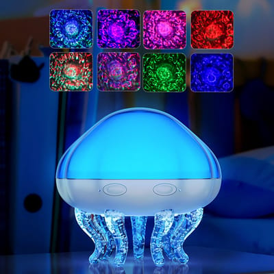 2-in-1 Golf- & Kwallenprojectorlamp – Afstandsbediening – Timer – 8 Kleuren – USB Nachtlampje Slaapkamer Kinderen-slaapkamerlamp nachtkastje