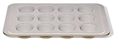 Ceramic Coated 12 Cup Muffin Pan - Perfect for Sweet and Savory Baking