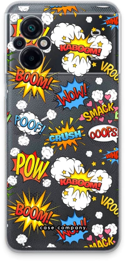 Case Company® - Hoesje geschikt voor Xiaomi Poco M5 hoesje - Pow Smack - Soft Cover Telefoonhoesje - Bescherming aan alle Kanten en Schermrand