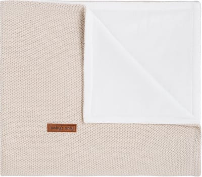 Baby's Only Gebreide wiegdeken soft - Baby deken Classic - Dekentje voor jongens en meisjes - 1.1 TOG - 70x95 cm - Zand - Superzachte voering