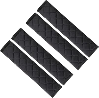 Set van 4 Verwijderbare Autogordel Beschermers - Comfortabele en Warme Gordelpads voor Auto's