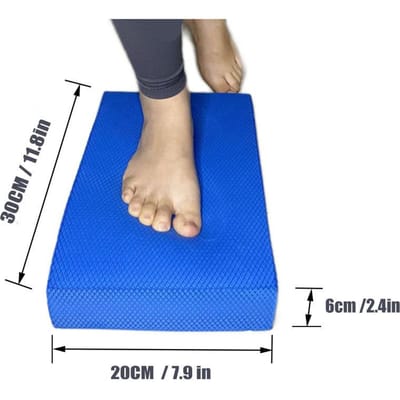 Zachte Balance Pad TPE Yoga Mat Foam Oefenmat Dik Balance Kussen Fitness Yoga Pilates Balance Board voor Fysiotherapie L Blue
