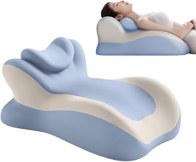 KZQ Ergonomisch Kniekussen Van Traagschuim Voor Beensteun En Rugondersteuning Voor Volwassenen, Geschikt Voor Lezen, Zitten, Reizen, Yoga, Zwangerschap En Werk Op Bank, Bed Of Vloer