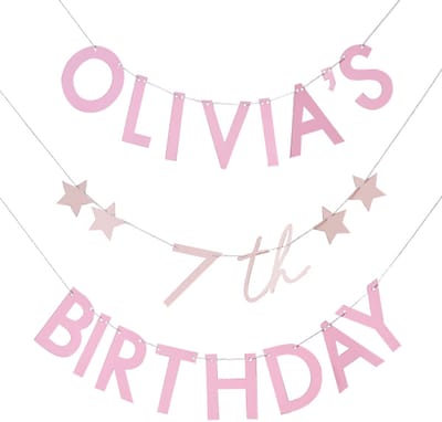 Birthday Roze - Personaliseerbaar
