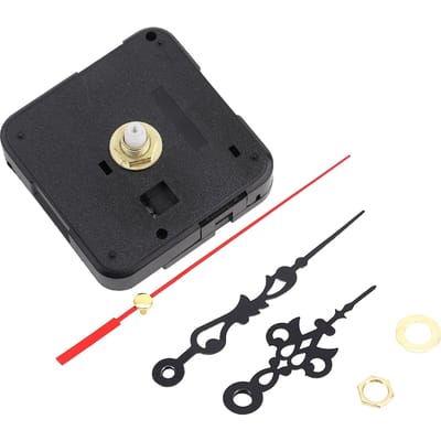 Kit d'outils de réparation de remplacement de pièces de mouvement d'horloge à quartz de mécanisme de bricolage noir blanc