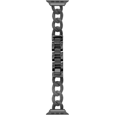 123watches bandje Chain - staal - zwart - 38 · 40 · 41 & 42 mm - Geschikt voor Apple Watch series 1/2/3/4/5/6/7/8/9/10/11/12/SE/SE2/SE3