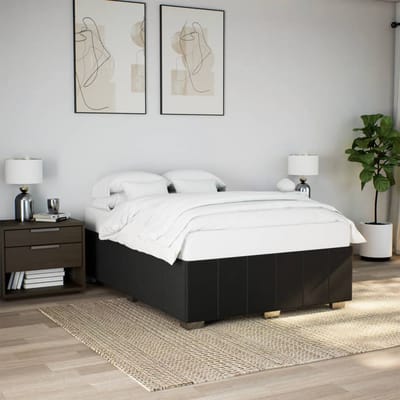 vidaXL - Bedframe - zonder - matras - stof - zwart - 160x200 - cm