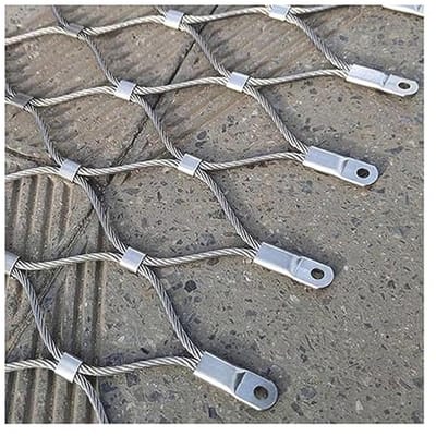 Flexibel Slagvast Veiligheidsnet voor Tuin en Balkon - Roestvrijstalen Draadomheining (1.2x2m)